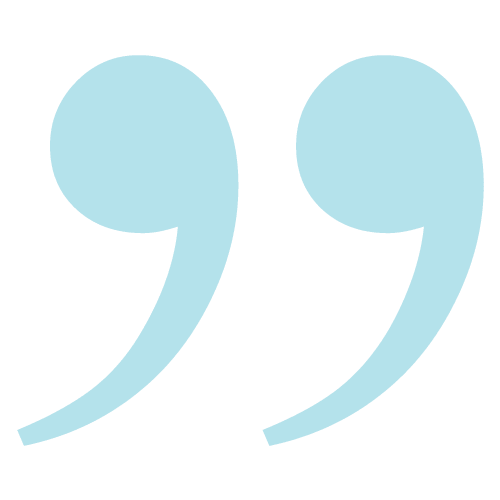 Light Blue Quotation Mark